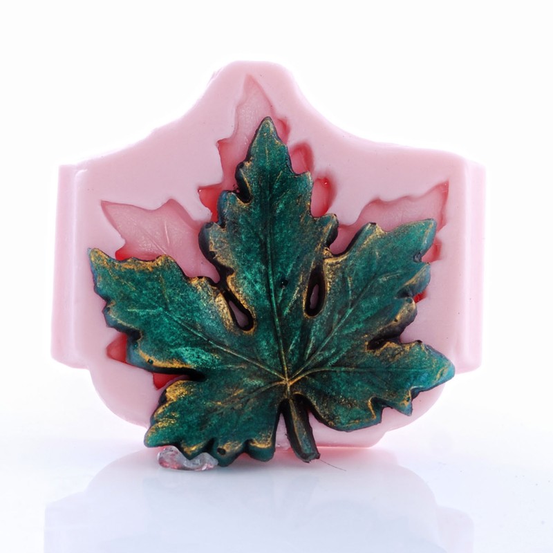 Maple Leaf Silicone Mold Food Safe Fondant Gum Paste Chocolate Mint Mould (745) gallery