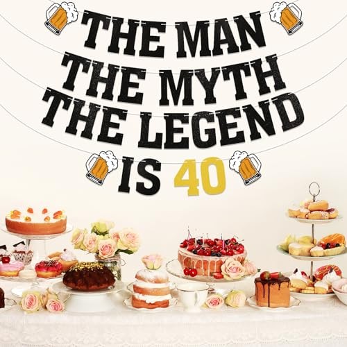 40 Banners - 40th Birthday Decorations for Man - The Legend gallery