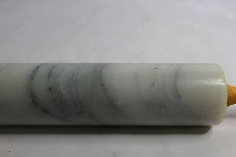 Heavy Real Marble Rolling Pin With Wood Handles 18" gallery
