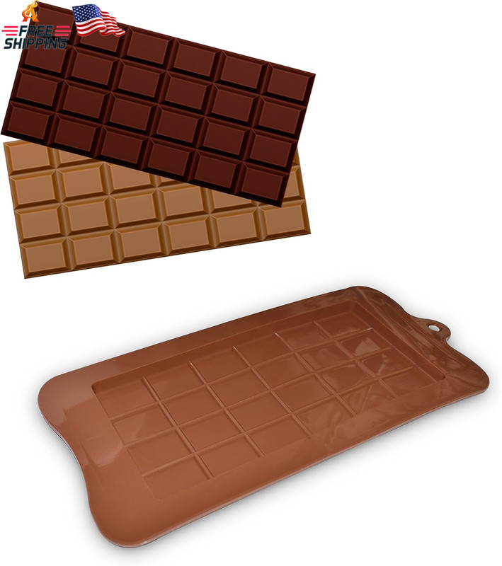 Homedge Break-Apart Chocolate Molds, Set of 4 Packs Food Grade Non-Stick Silicon gallery