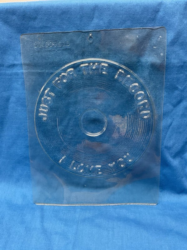Extra Large Record Candy Chocolate Mold For The Record I Love You 6.5 Inches