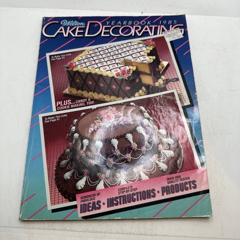 WILTON Cake Decorating Yearbook 1985 + Candy & Cookie Making Ideas Instructions