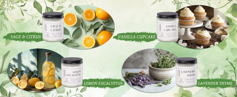 Vanilla Cupcake Scented Candle, Aromatherapy Jar Candles, 7 oz Long Lasting gallery