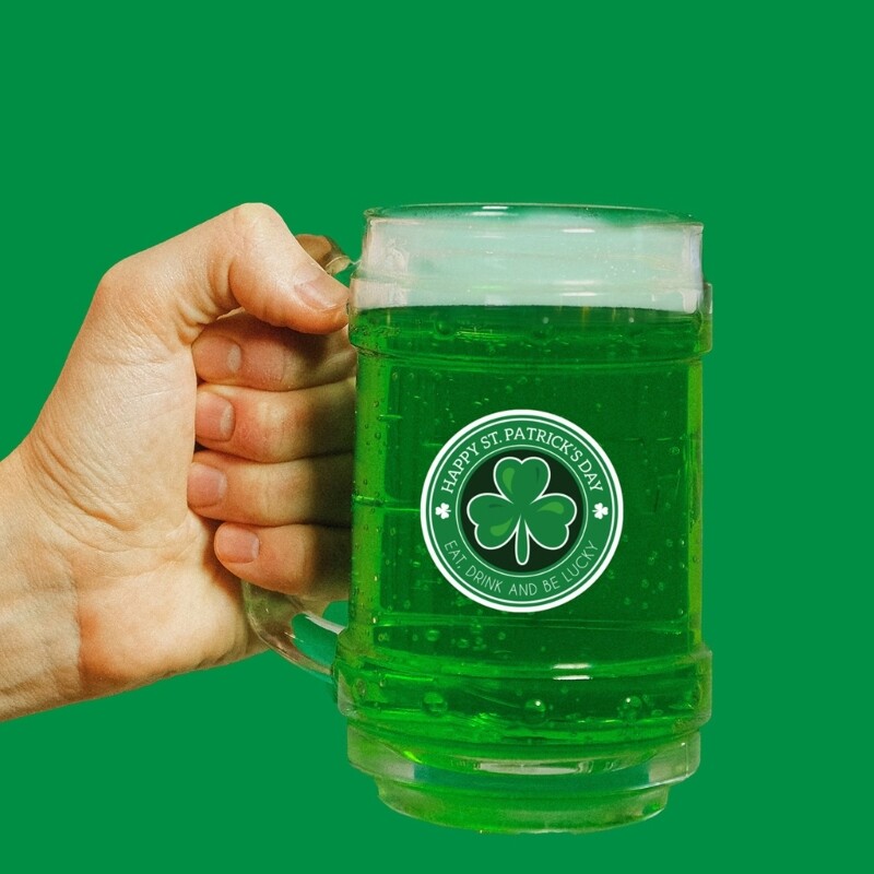 500x Self-adhesive St.patrick Day Stickers Irish Clover-Stickers Party Accessory gallery