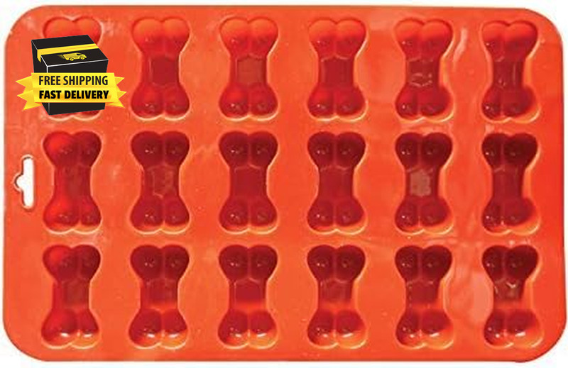 Mini Bone Silicone Baking Pan Flexible Mold Ice Tray Dog Puppy Treat Cookie Pet