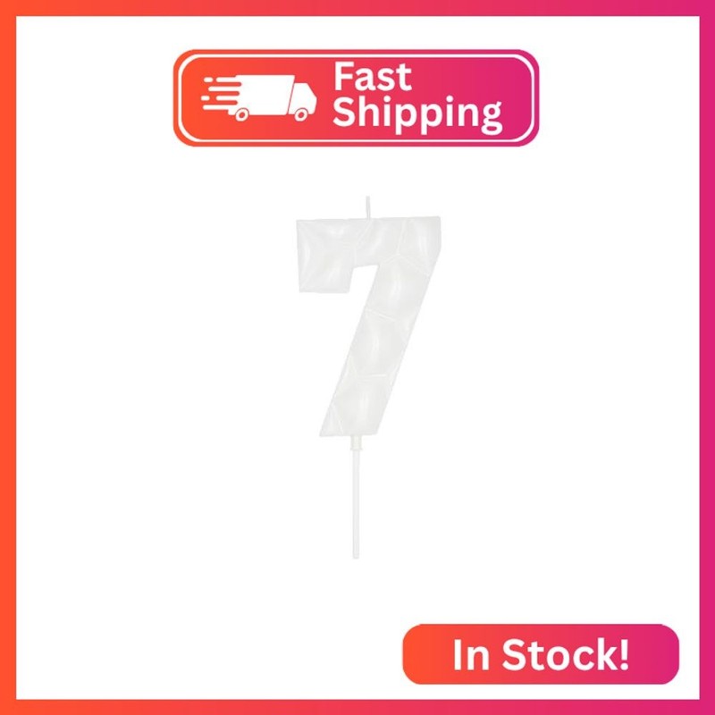 DERVENTA Large Birthday Candle Number 3D Bubble Style 3.7 inch Party Celebration