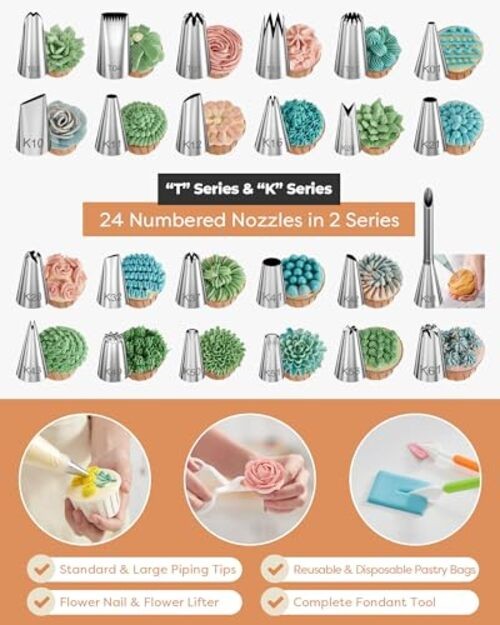 700pcs Cake Decorating Kit, Baking Supplies with Springform Pans, Cake gallery