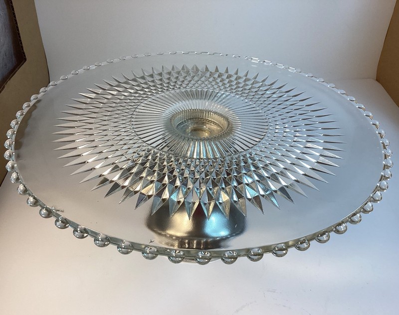 Vtg Duchin Creation Sterling Silver Weighted Pedestal Cake Plate Hobnail 10.5″