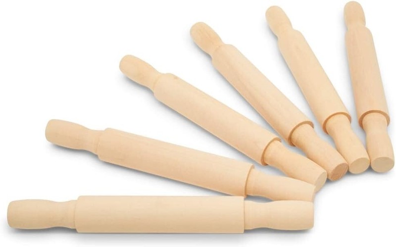 Creative 7-Inch Wooden Mini Rolling Pin Pack - Essential for Baking & DIY Crafts gallery