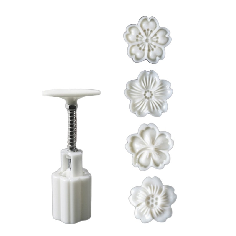 DIY Mooncake Moulds Hibiscus Shaped Baking Accessories Mooncake Tools for Baking