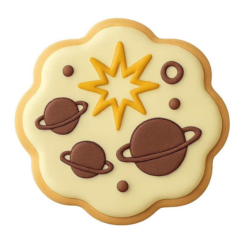 Supernova Planets Cookie Cutter & Stamp, Fondant & Clay - 4x4 gallery