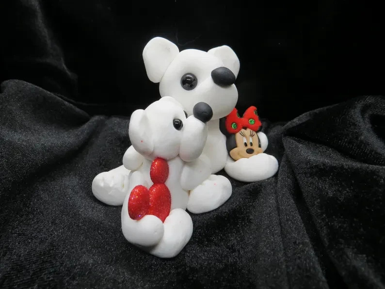 White mommy & baby bear with Minni Mouse gallery
