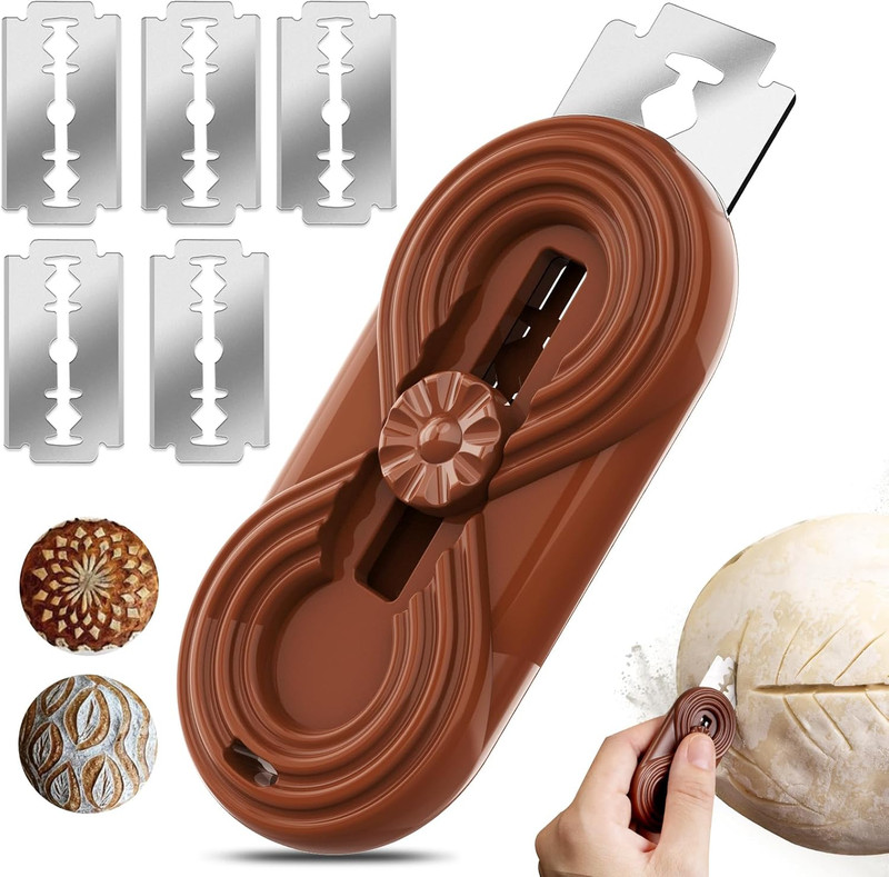Magnetic Retractable Bread Lame Sourdough Scoring Tool 5pc Blades Razor Dough 1p
