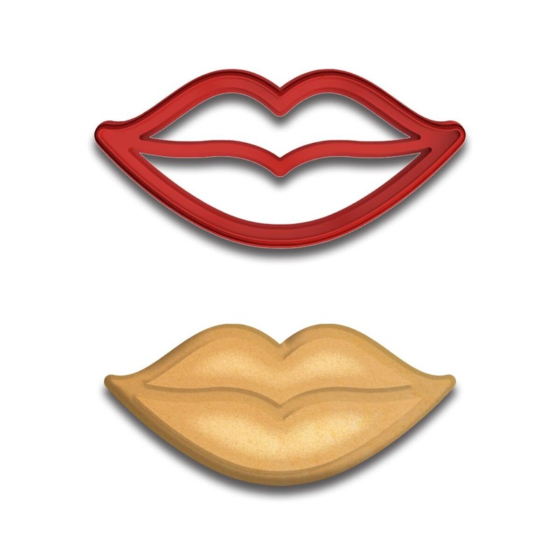 Lips Kiss Cookie Cutter, 4.5x2" (Random Color) gallery
