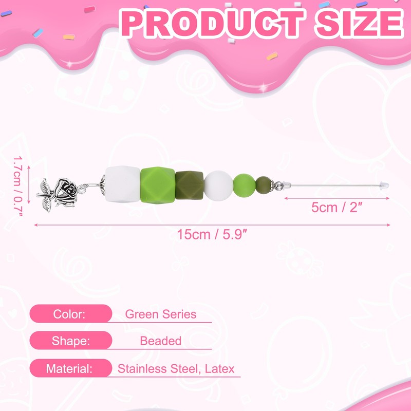Cookie Scribe Tool, Beaded Icing Pin for Cake Decoration, Green Series gallery