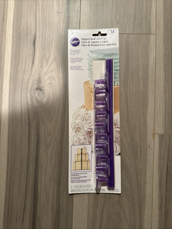 Wilton 14-Piece Support Rods and Caps, Purple