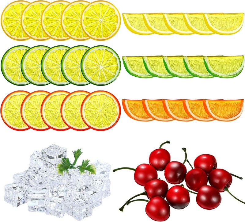 90pcs Artificial Plant Fruit Decor Set, Including 30 Simulat