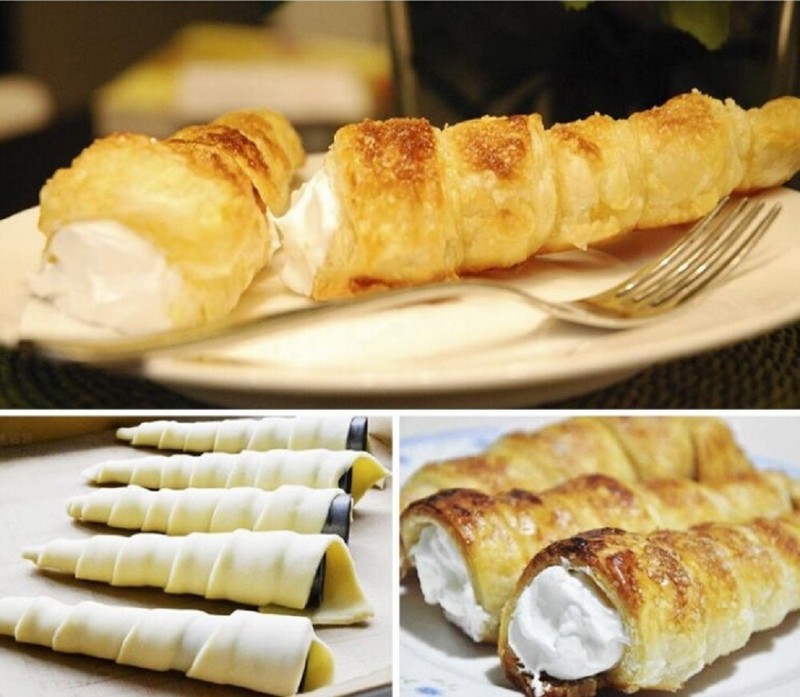 12pc Stainless Steel Pastry Mold Set Cream Horn Cannoli Baking Tubes Forms gallery