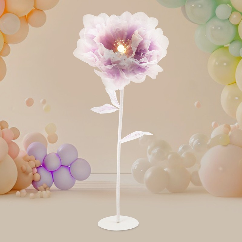 Large Electric Auto-Open Artificial Flower Decoration, Floral Decor with Light gallery
