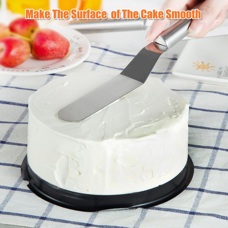 2 PCS Offset Spatula，Premium Stainless Steel Cake Decorating Tools - One Set In gallery