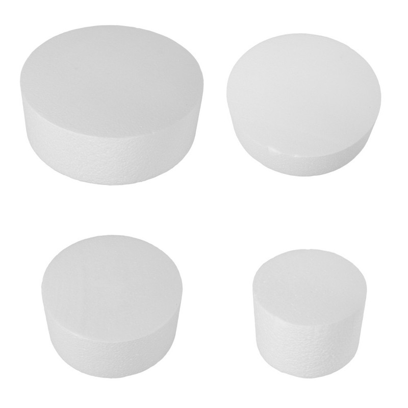 4pcs Round Foam Cake Dummy - Cake Model for Decorating Practice and Display - gallery