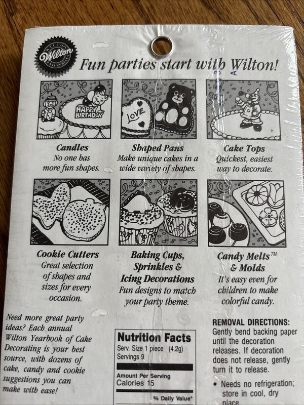 NOS NIP Vtg. Wilton 1994 Mint Football Icing Decorations Cupcake Cookie Cake NEW gallery