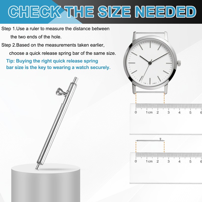 For 15pcs Quick Release Spring Bars 16mm Stainless Steel 304 Watch Tips gallery