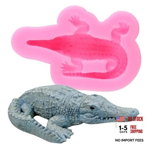 3D Animal Crocodiles Silicone Molds For Cake Decorating Cupcake Topper Style B