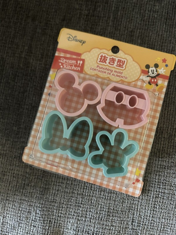 Disney Mickey Mouse Punching Mold Cookie Cheese Cutter Mold Set Of 4 Pink Blue gallery