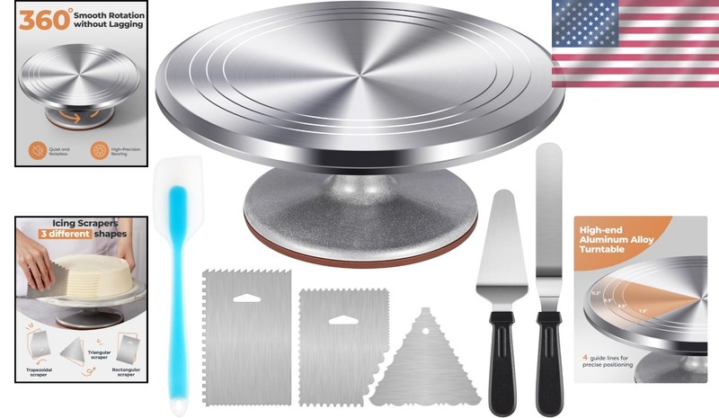 Cake Decorating Essentials: Turntable, Smoothers & Spatula gallery