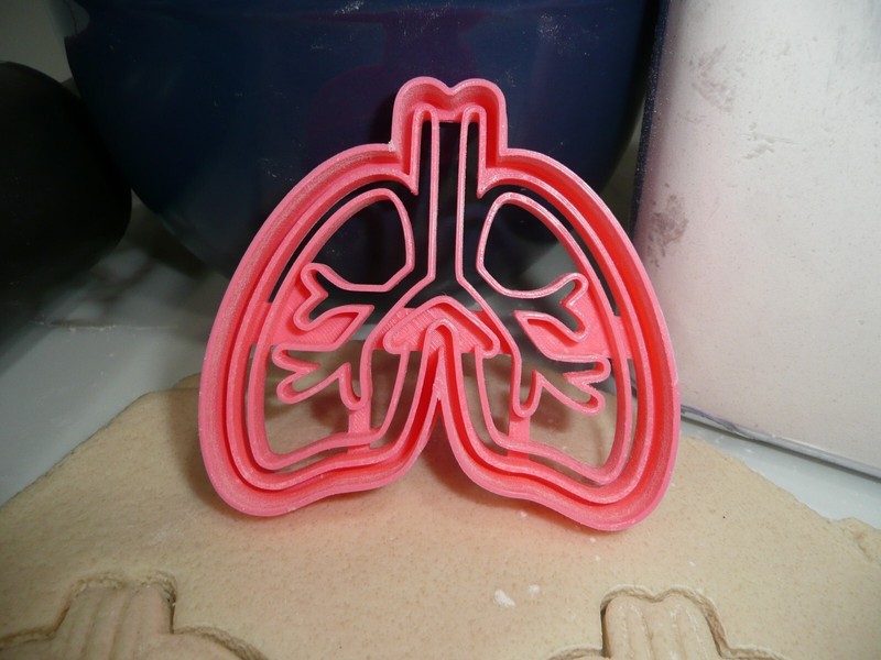 ANATOMICAL LUNGS MEDICAL THEME COOKIE CUTTER MADE IN USA PR5412 gallery