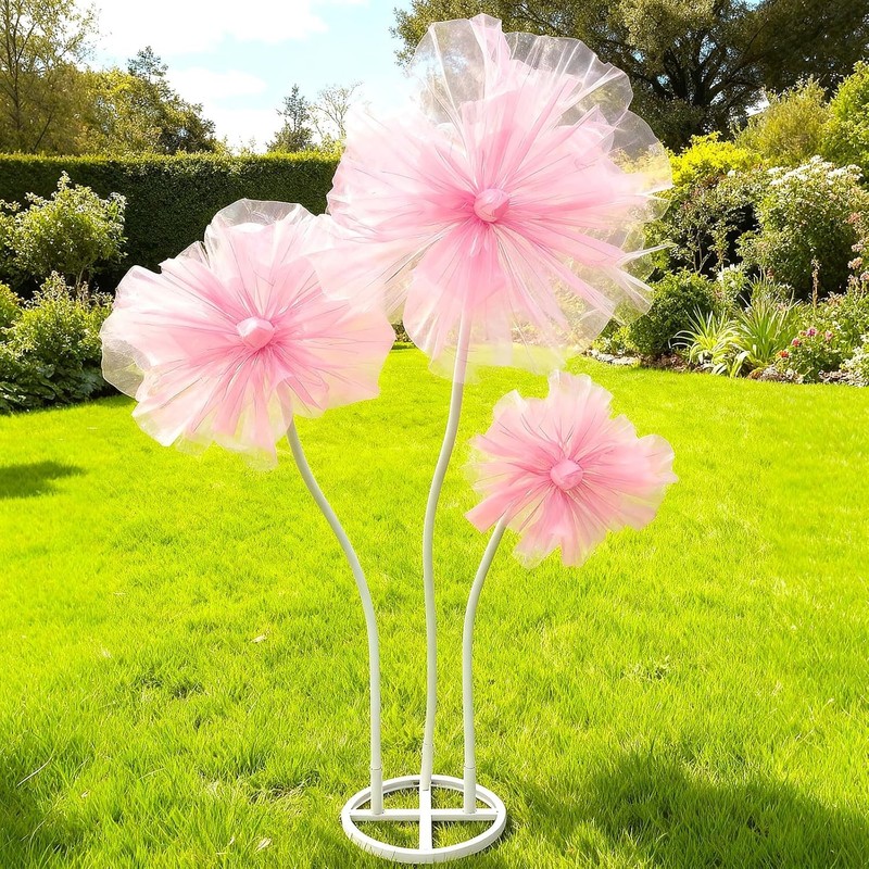 3PCS Giant Flowers for Decorat, 5.9Ft Lar Artificial Silk
