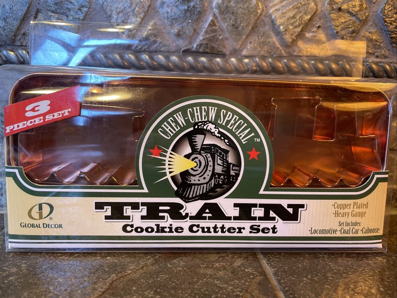 Cookie Cutters Train Chew-Chew Special Copper Plated Set Of 3 NIP gallery