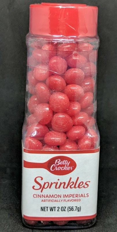 Betty Crocker Sprinkles Cake Topper Cinnamon Imperials 2 Oz New