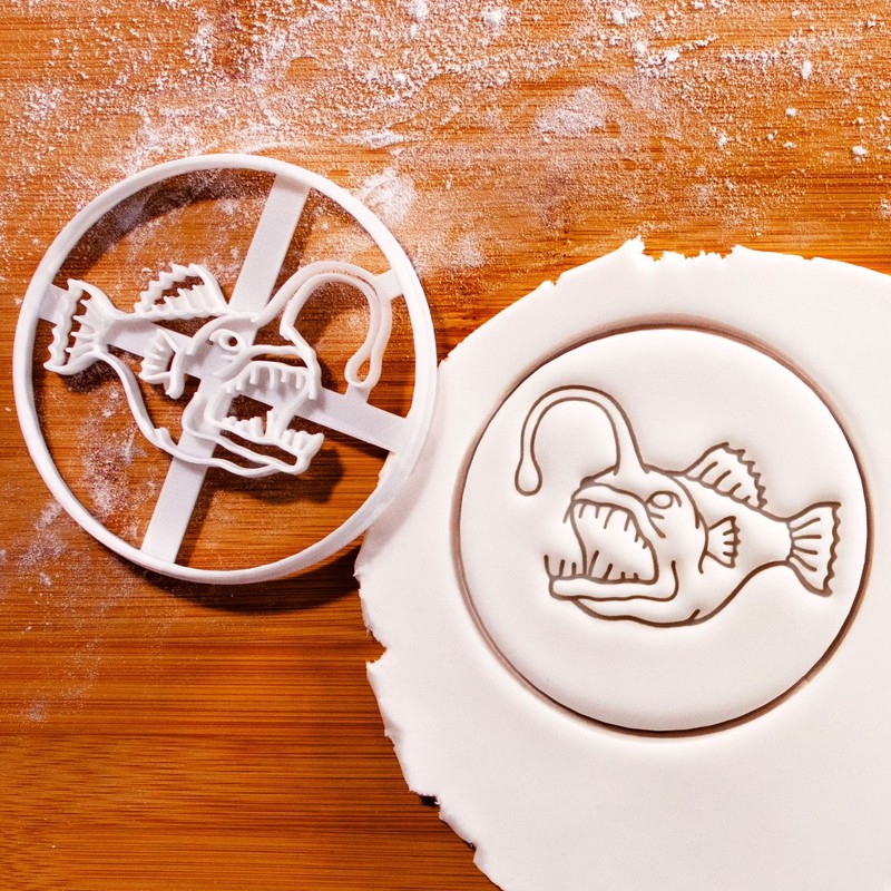 Anglerfish Cookie Cutter ocean underwater marine creature deep sea monster fish