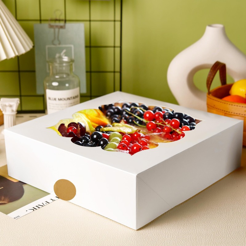 20 Pack Pie Boxes for 9 Inch Pie 9x9x3 in Bakery Boxes with Window Strawberry... gallery