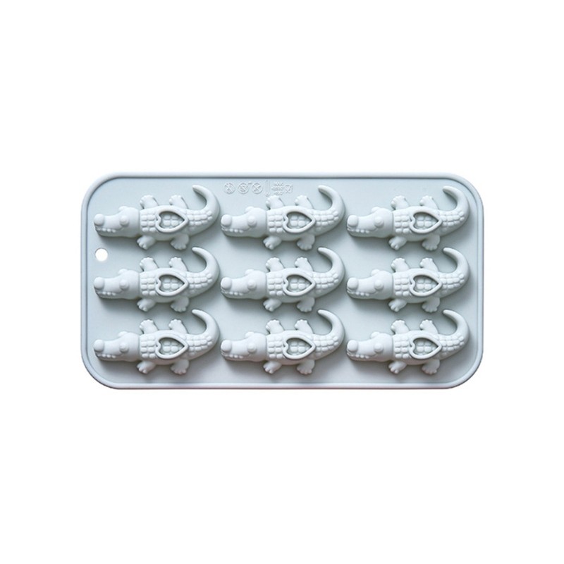 Multipurpose Crocodiles Shaped Silicone Mold Set 9 Cavities Baking Freezing Safe gallery