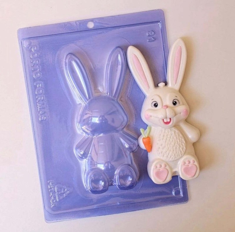 3D Easter Rabbit Bunny – 3 Part Chocolate Mold