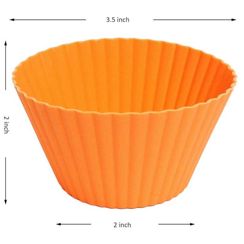 Extra Large Silicone Cupcake Baking Cups 12 Pack, 3.54 Inch Cupcake and Muffin L gallery