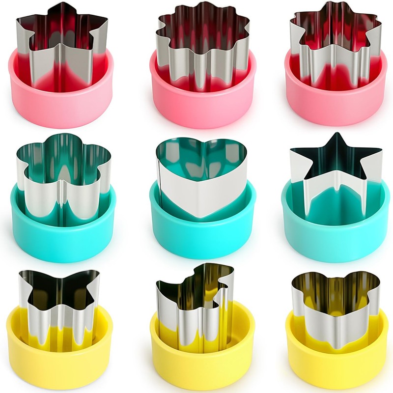 Mini Fruit Vegetable Cookie Cutters Shapes Set – 9Pcs 1.5 inch