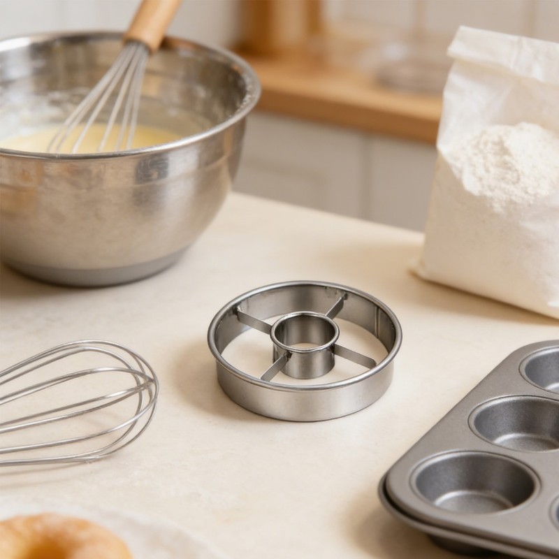 4pcs Stainless Steel Donut Cutter 3.86 Inch - Doughnut Cutter Baking Tools for gallery