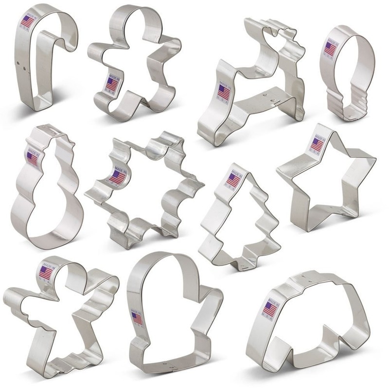Ann Clark Christmas Cookie Cutters 11-Pc Set (Gingerbread Man, Christmas Tree...
