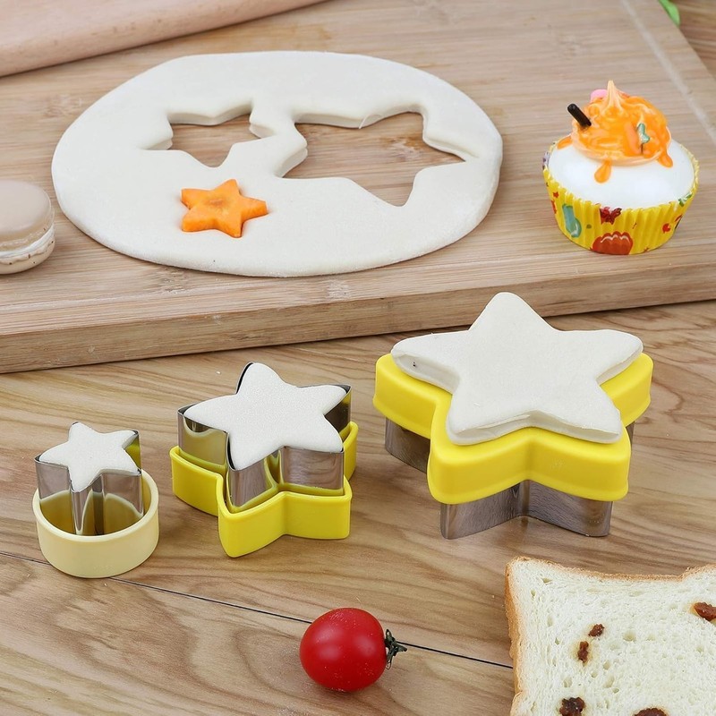Kid-Friendly Stainless Steel Star Cookie Cutters - Ideal for Creative Baking gallery