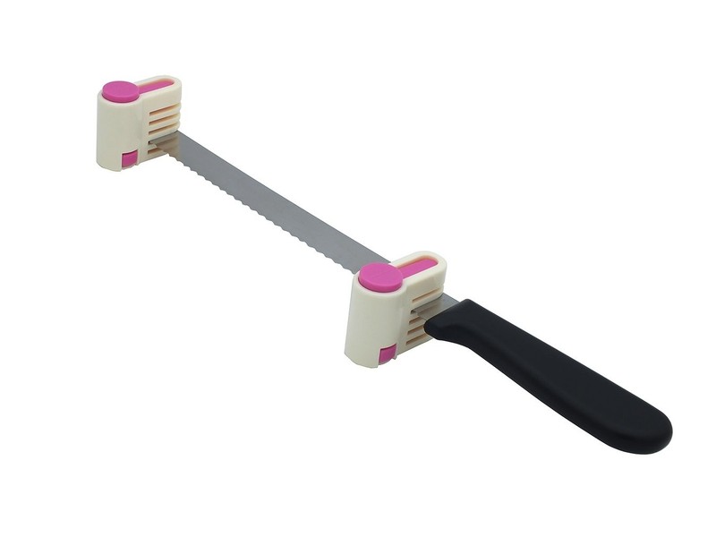 2PCS DIY Cake Slicer, Stratification Auxiliary, Bread Slice, 1*2PCS, Rose Red gallery