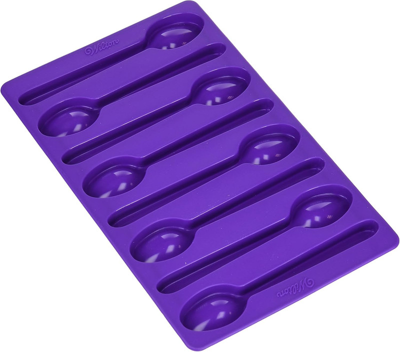 Spoon-Shaped Silicone Candy Mold, Purple gallery