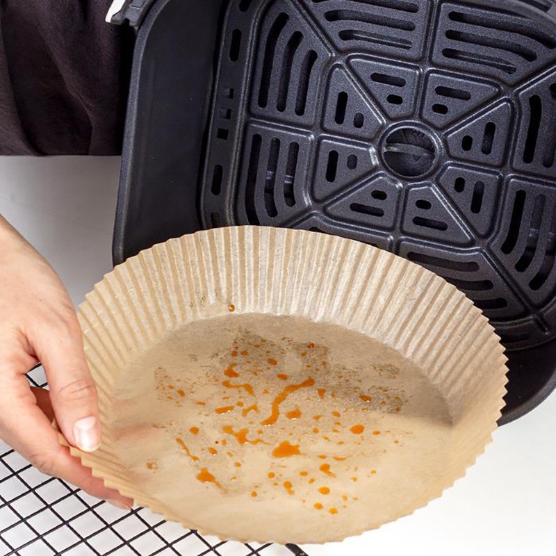 Air Fryer Disposable Paper Liner Non-Stick Mat Parchment Wood Pulp Steamer.Uzd gallery