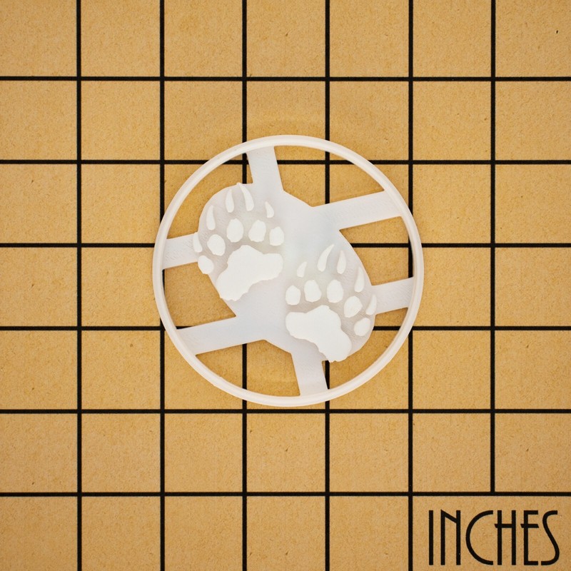 Bear Paw Prints Cookie Cutter - woodland forest endangered wildlife animal gallery