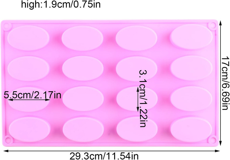16 Cavity Oval Silicone Chocolate Molds for Chocolate Biscuit gallery
