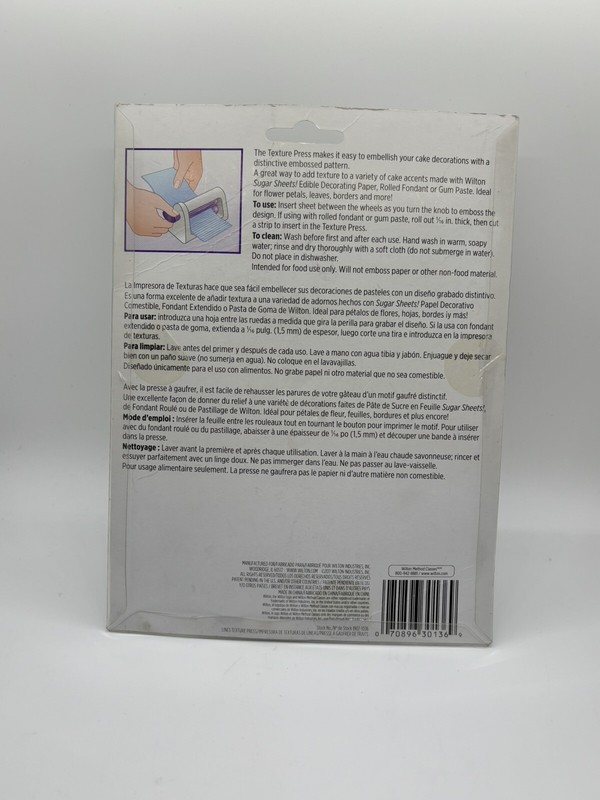 Wilton Texture Press Dots Lines Diamond Cake Cupcake Decorating Fondant New gallery