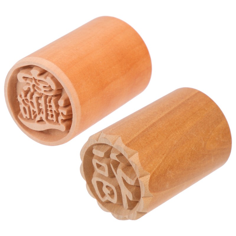 2PCS Wooden Mooncake Mold Creamer Pitcher Autumn Festival Tools Cookie Stamps gallery